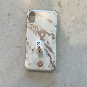 Marbled Loopy phone case for iPhone X.
